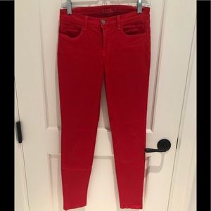 J Brand super skinny lipstick red 26